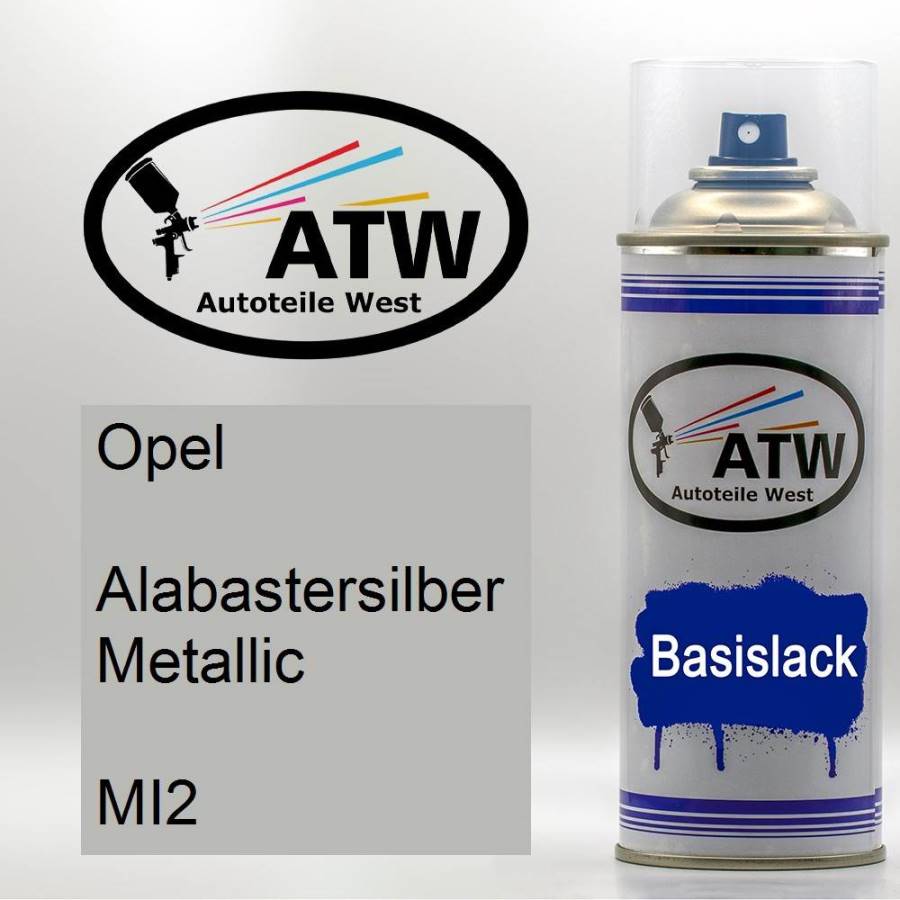 Opel, Alabastersilber Metallic, MI2: 400ml Sprühdose, von ATW Autoteile West.